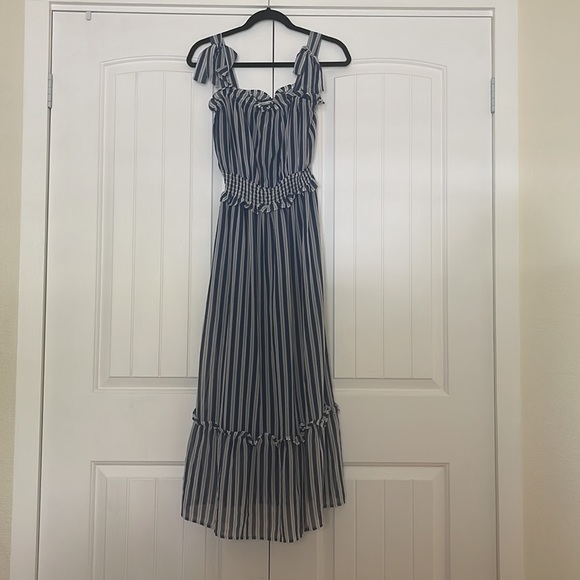 SOLD Who What Wear Blue Striped Maxi Dress - Picture 3 of 7